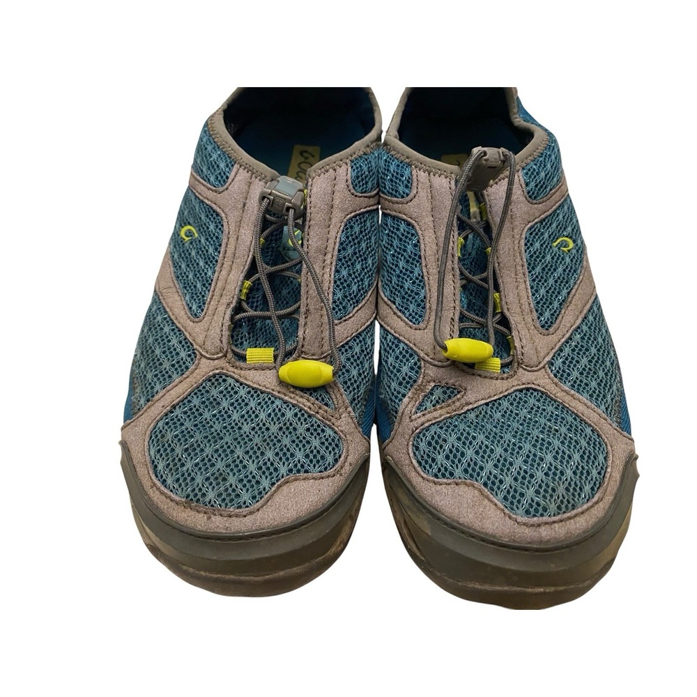 OluKai Eleu Trainer Water Shoes Womens 8.5 Blue Brown Mesh Bungee Water Hiking